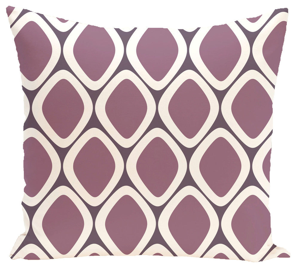 Pebbles Geometric Print Pillow, Passion Flower, 16"x16"