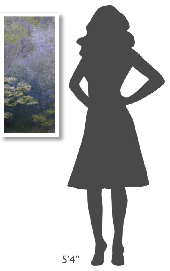 "Water Lilies (Nympheas) IV (left)" Digital Paper Print by Claude Monet, 15"x32"