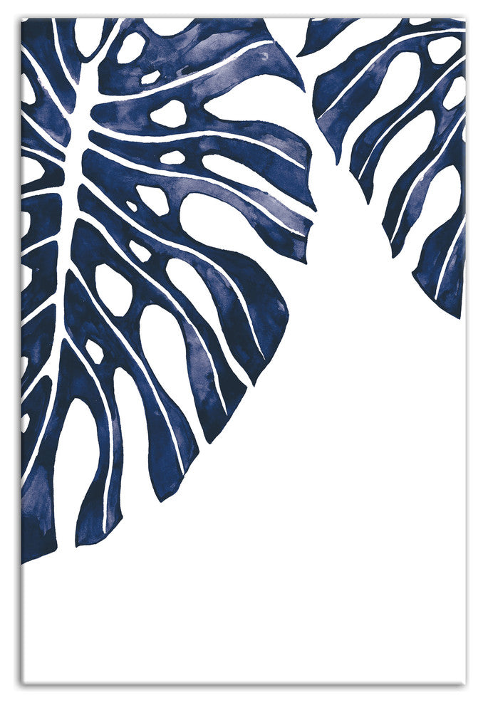 Tropical Indigo Leaves 16x24 Canvas Wall Art