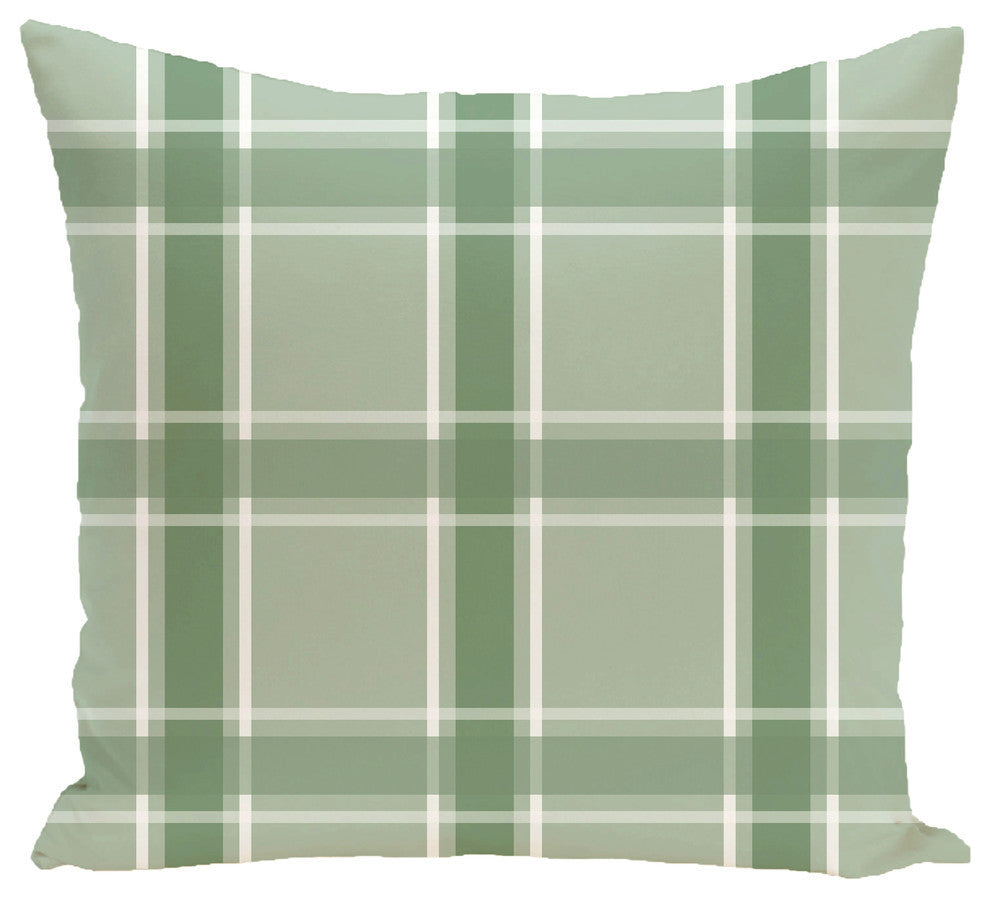 Criss Cross Applesauce Geometric Print Outdoor Pillow, Pale Celery, 20"x20"