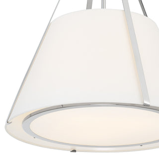 Fulton Three Light Pendant in Polished Nickel