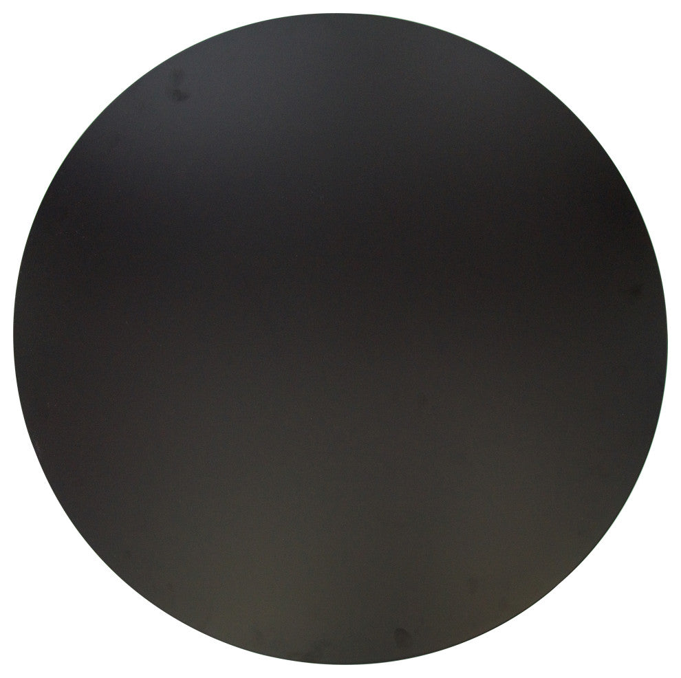 Round Dining Table 35" MDF Wood Tabletop in Steel for Dining Room & Kitchen, Black