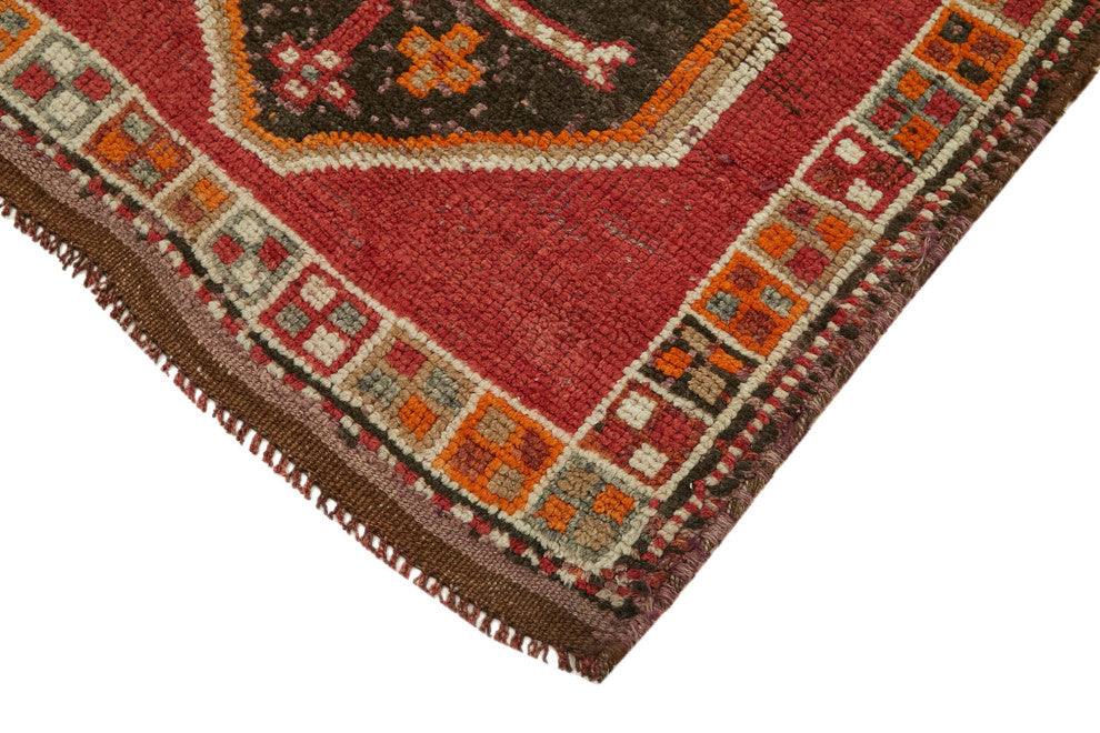 Rug N Carpet - Handmade Oriental 3' 2" x 12' 4" Tribal Runner Rug