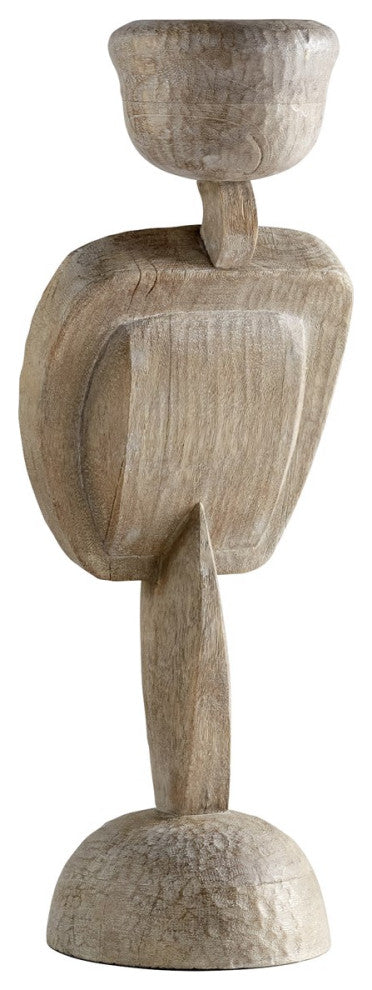 Cyan Large Chakra Sculpture 11284, Weathered Gray