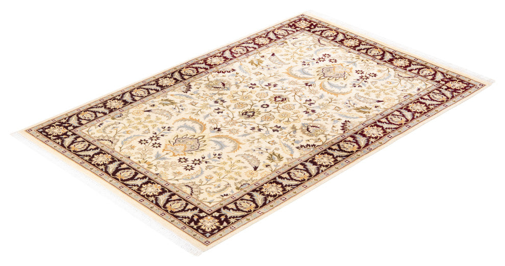 Mogul, One-of-a-Kind Hand-Knotted Area Rug Ivory, 4'2"x6'2"