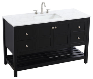 Home Living 54" Single Bathroom Vanity, Black