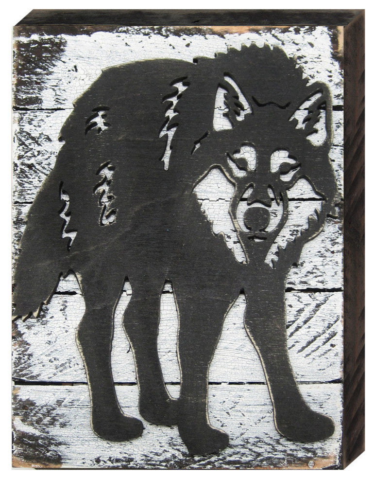 Standing Wolf Block