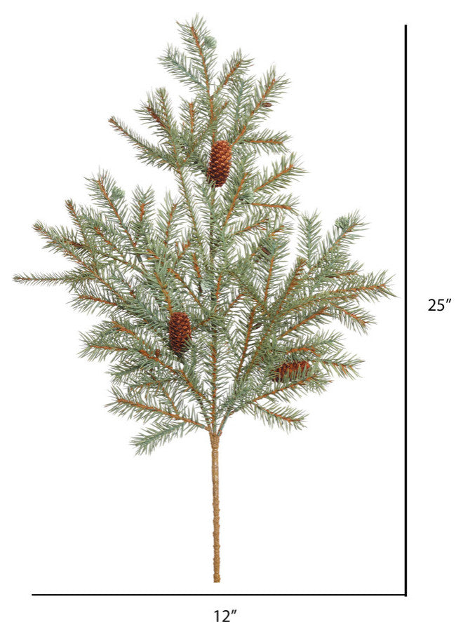 Vickerman E150904 25" Blue Spruce Artificial Christmas Spray