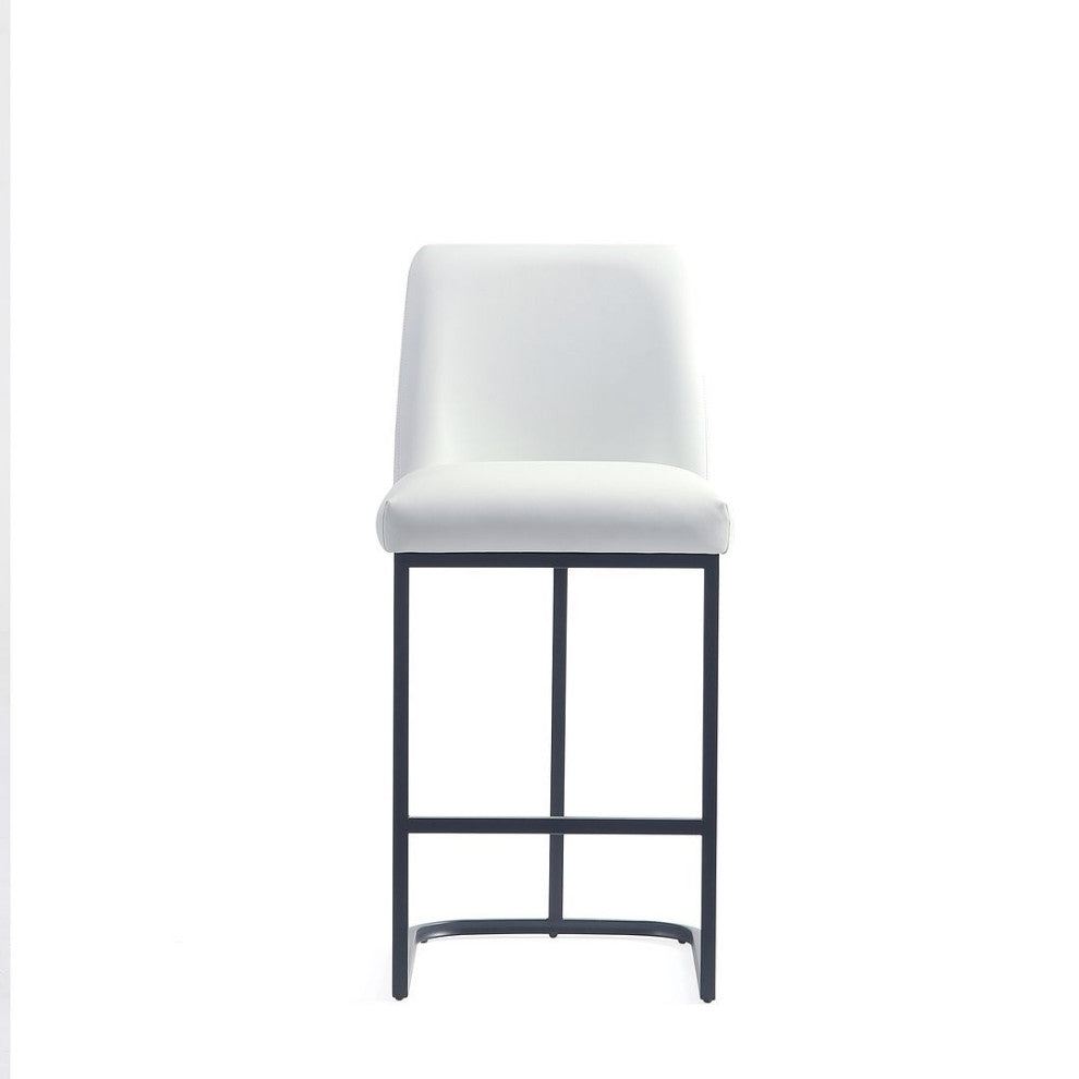 Manhattan Comfort Serena Counter Stool, White, Set of 3