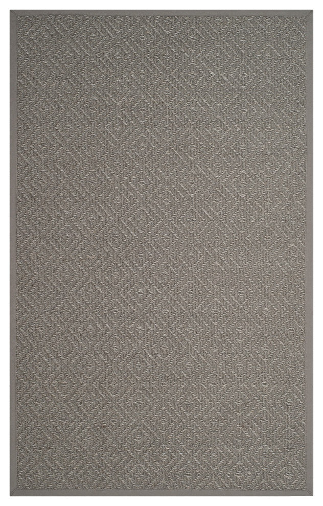 Safavieh Natural Fiber Nf154B Bohemian Rug, Light Grey/Grey, 9'0"x12'0"