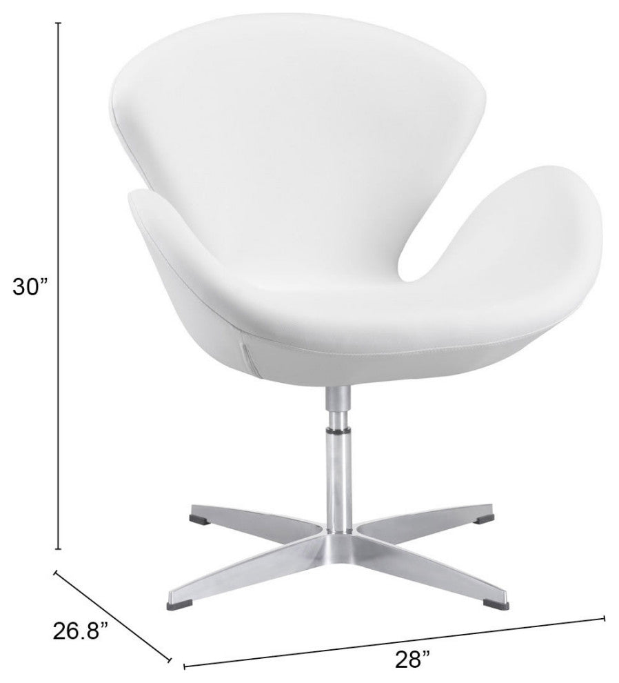 Accent Chair, Steel Metal, Fabric, White, Silver, Lounge Cafe Lobby Hospitality