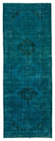 Rug N Carpet - Hand-knotted Turkish 4' 8" x 13' 1" Vintage Runner Rug