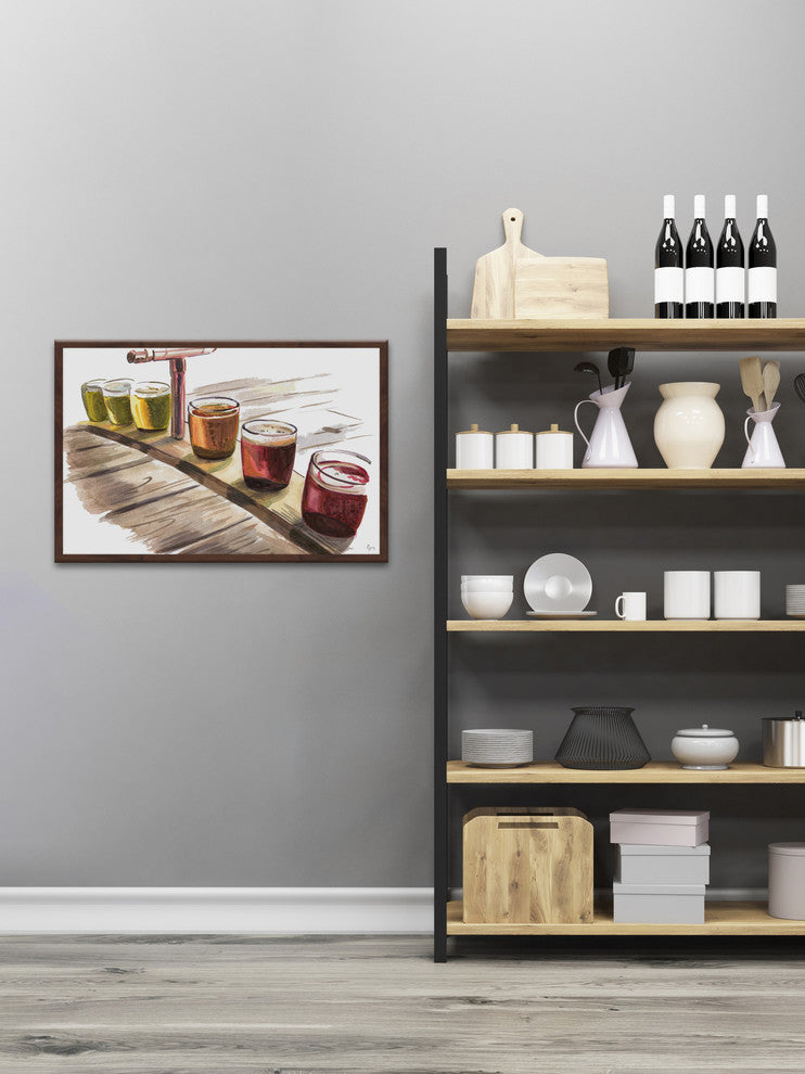 "Many Choices Here" Framed Painting Print, 18"x12"