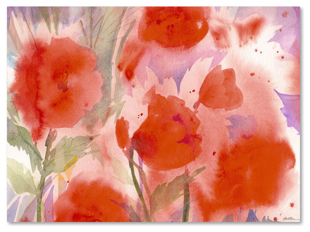 'Crimson Field' Canvas Art by Sheila Golden