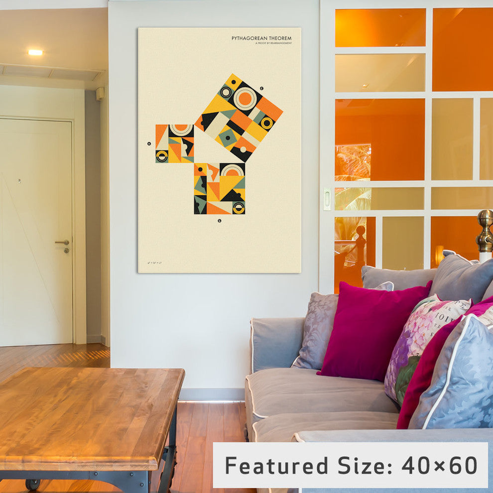 "Pythagorean Theorem I" by Jazzberry Blue, 40x26x1.5