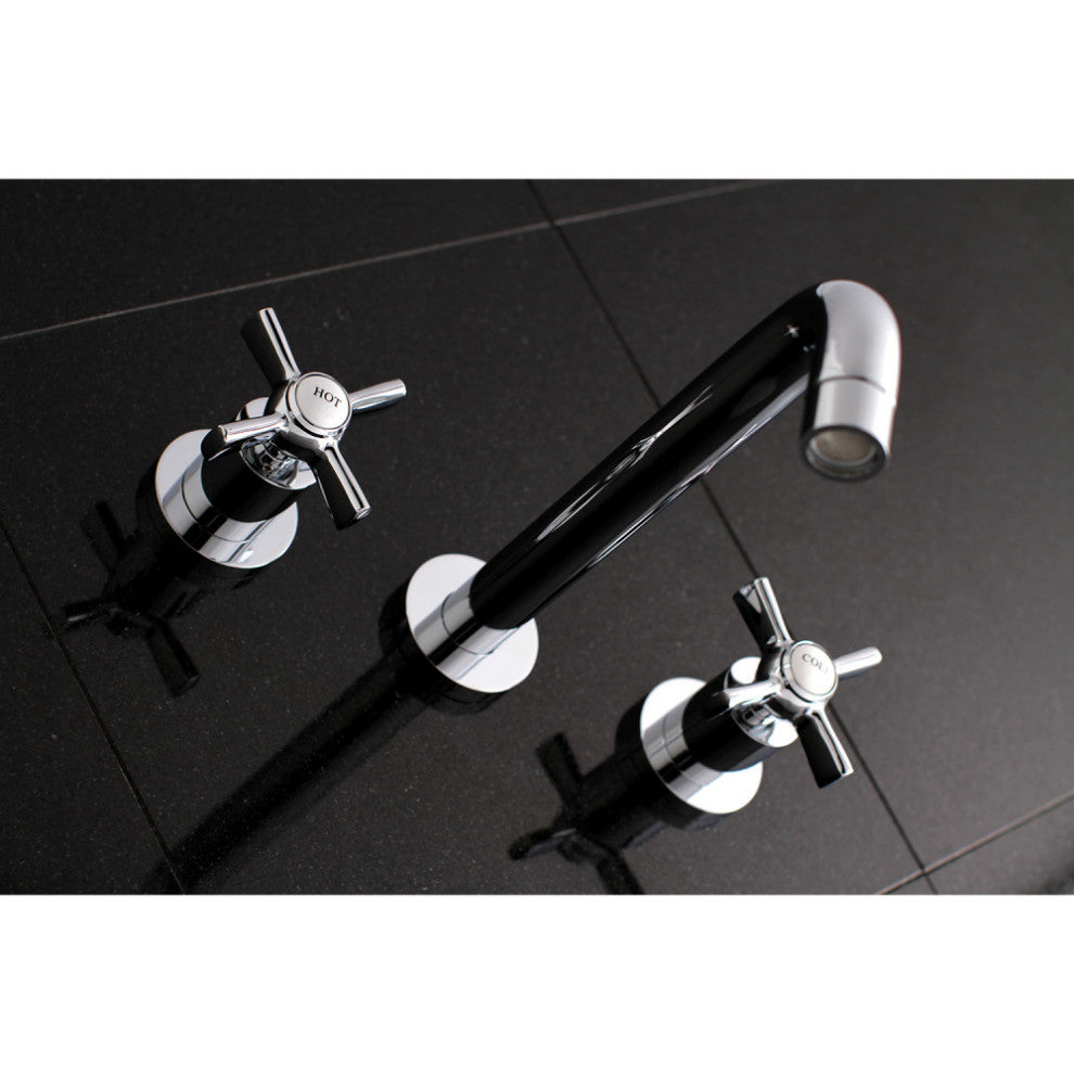 Kingston Brass 2-Handle Wall Mount Roman Tub Faucet, Polished Chrome