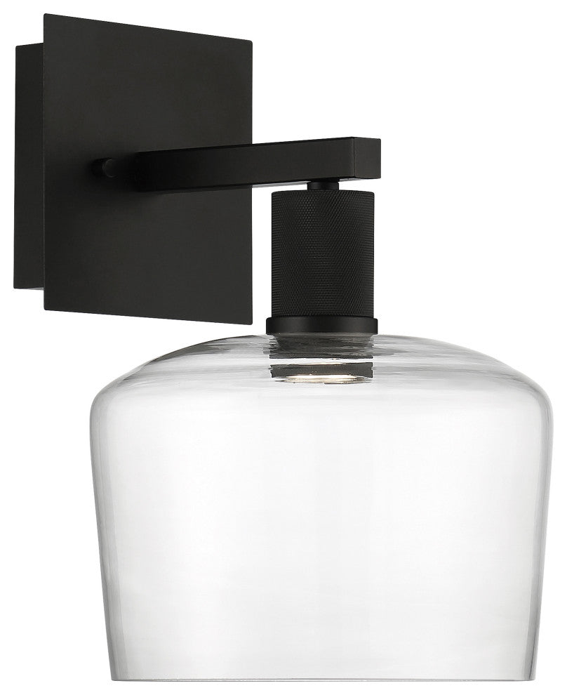 Access Port Nine 1-Light Chardonnay LED Wall Sconce Matte Black