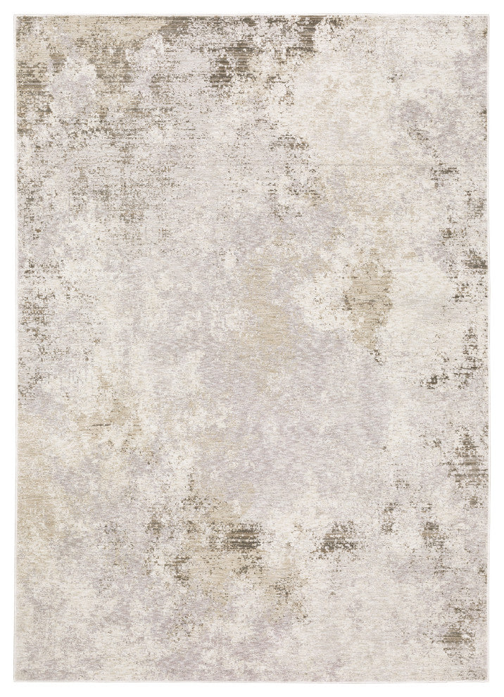 Noble Muted Abstract Ivory/ Beige Indoor Area Rug, Ivory, 7'10"x10'10"