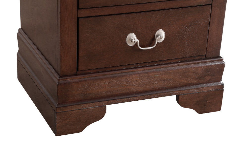 Louis Phillipe 2-Drawer Nightstand, Cappuccino