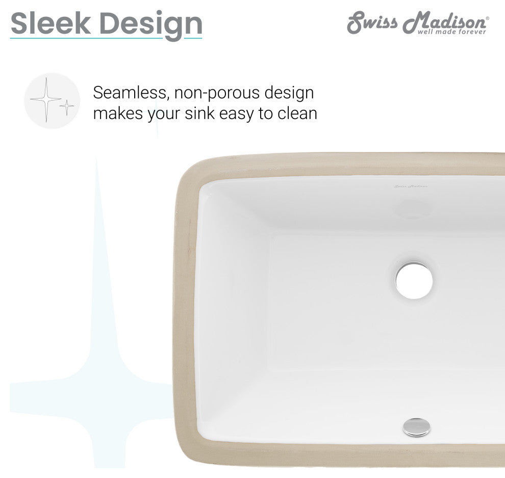 Voltaire 21" Rectangular Under-Mount Bathroom Sink