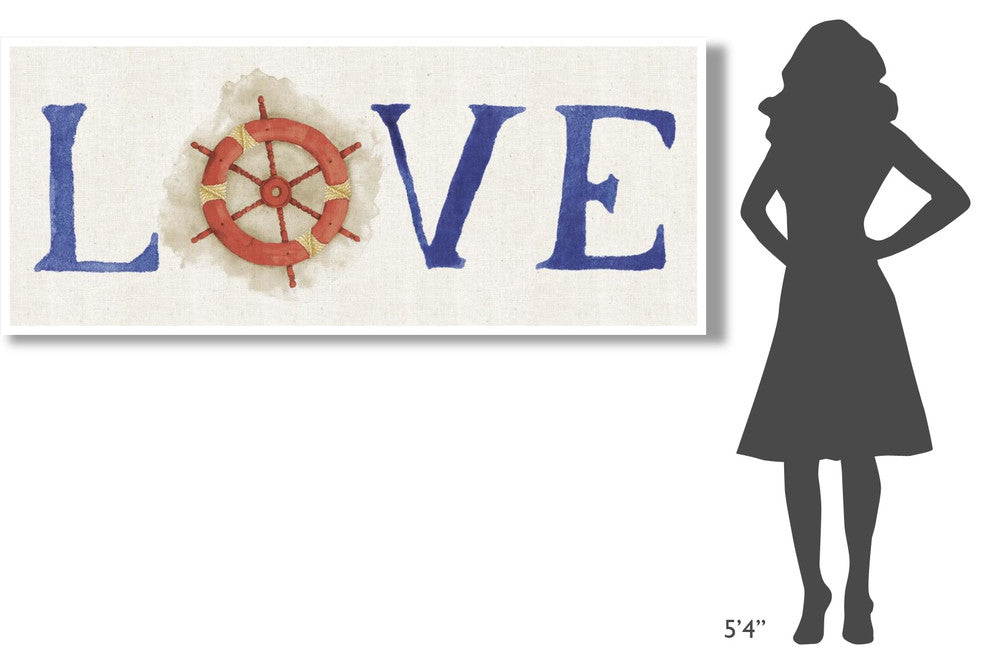 "New Horizons Love on Linen" Digital Paper Print by Elyse DeNeige, 77"x32"