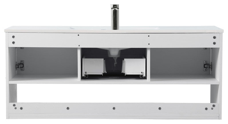 48" Single Bathroom Floating Vanity, White