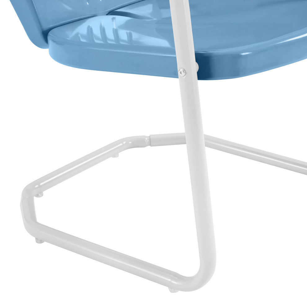 Griffith 3-Piece Outdoor Bistro Set, Sky Blue Gloss