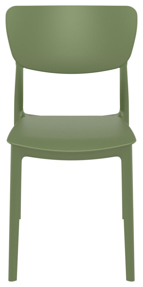 Monna Outdoor Dining Chair, Set of 2, Olive Green