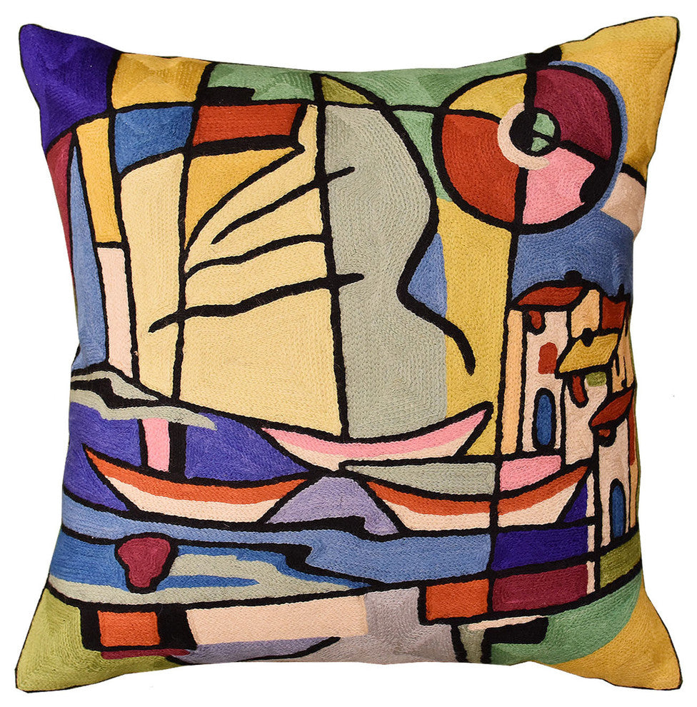 Americana North Atlantic by Alfred Gockel Accent Pillow Cover Wool 18x18"