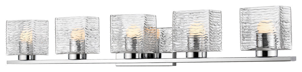 Zlite 336-5V-CH-LED 5-Light Vanity, Clear