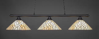 Oxford 3-Light Bar, Matte Black/Sandhill Art