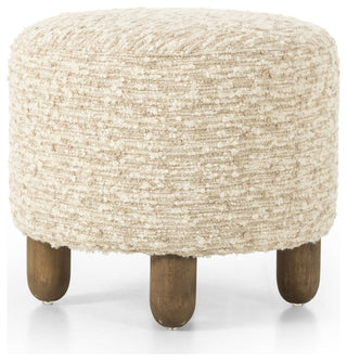 Aniston Ottoman, 23" Solema Cream, Distressed Natural
