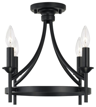 Capital Lighting Peyton 4-Light Semi Flush 242041MB Matte Black