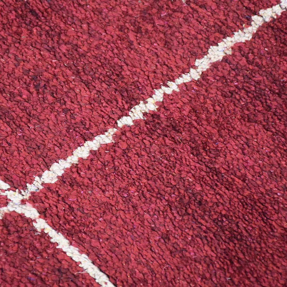 HAND KNOTTED LOOM SILK ECO-FRIENDLY AREA RUGS-Rectangle,Red Beige,Geometric