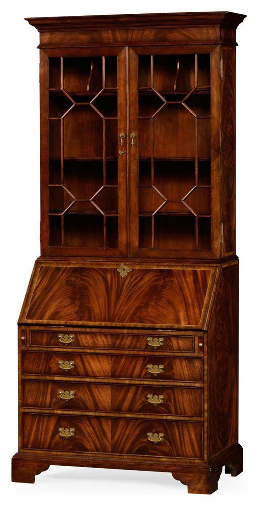 George III Mahogany Secretary Bookcase