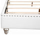 Princeton Tufted Upholstered Faux Leather Bed, White, Full