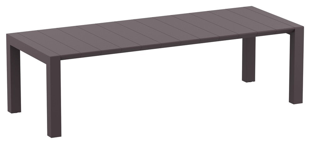 Compamia Vegas XL 102"-118" Extendable Dining Table, Wicker Brown
