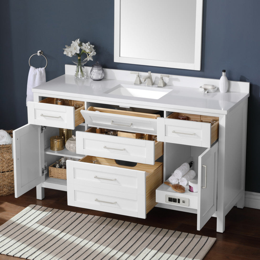 OVE Decors Tahoe II 60" Single Basin Vanity, White
