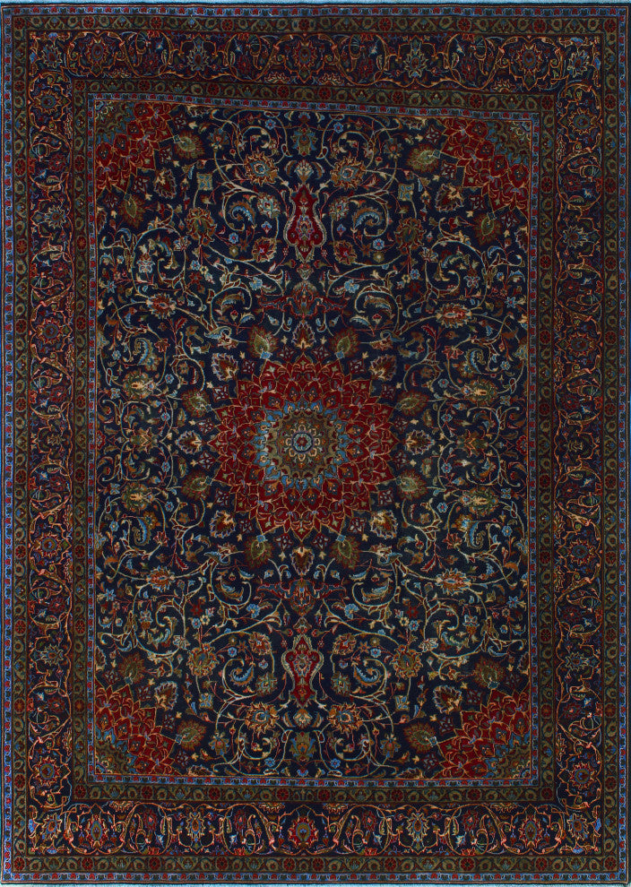 Fine Vintage Distressed Areli Red Rug