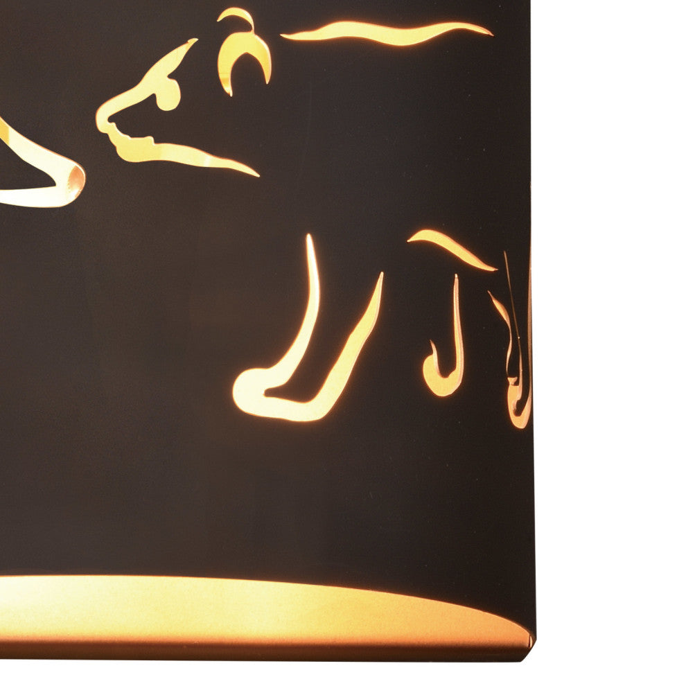 Katmai 5" Wall Light Noble Bronze and Brass Gold