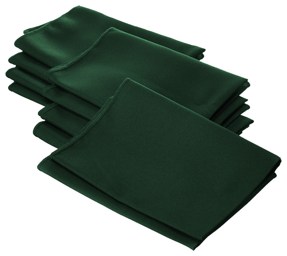LA Linen Polyester Poplin Napkin, 10 Pack, Hunter Green