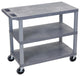 Luxor Gray EC222-G 18"x32" Cart 3 Flat Shelves