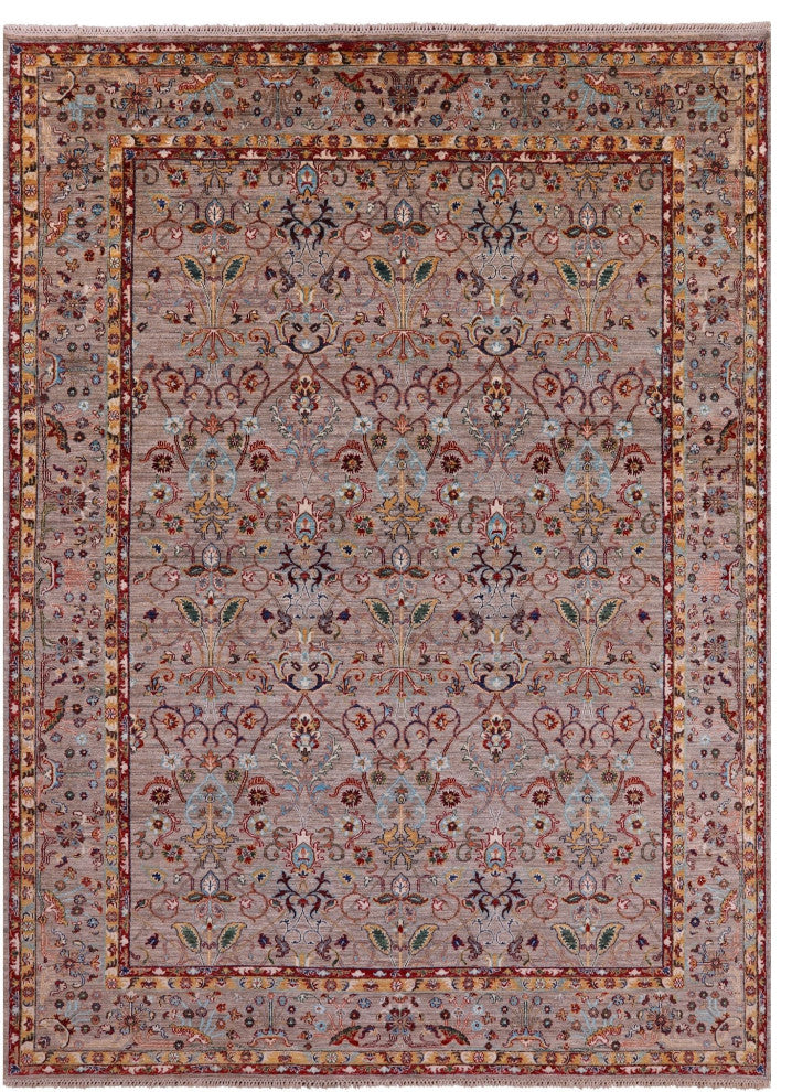 8' 1" X 11' 1" Hand Knotted Persian Tabriz Wool Rug Q7538