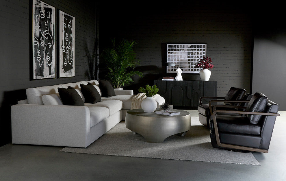 Tarsus Coffee Table, Pewter