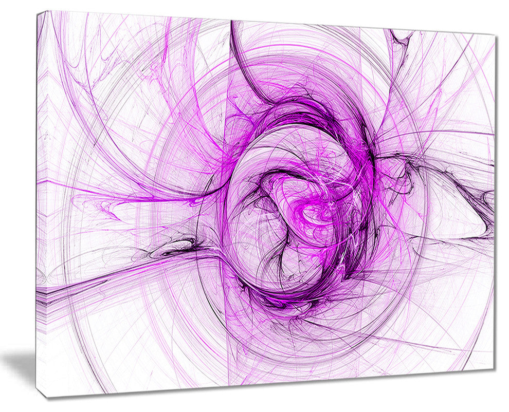 "Wisps of Smoke Purple" Abstract Digital Art Canvas Print