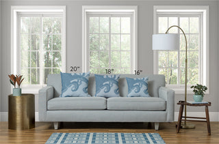 18x18" Greek Key Patterned Nautical Decorative Indoor Pillow, Mauve