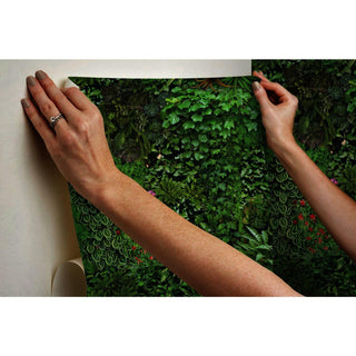 Wildflower Shadows Peel And Stick Wallpaper, Green/Black