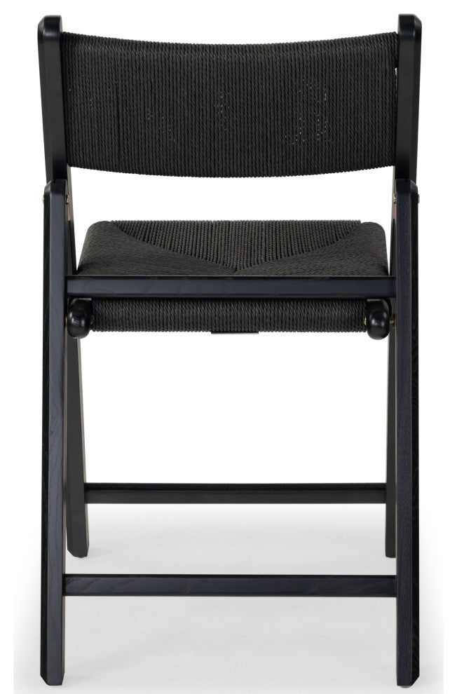 Safavieh Couture Shaylie Folding Dining Chair, Black