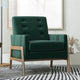 Stella Mid-Century Modern Tufted Back Upholstered Lounge Chair, Green