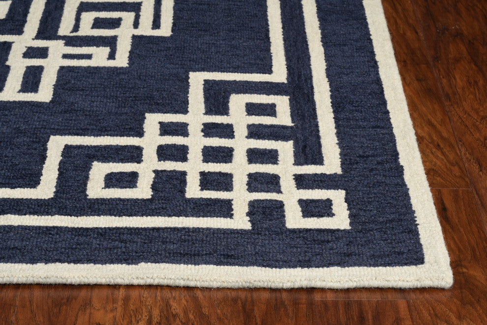 KAS Gramercy 1613 Navy Ivory Maysville Area Rug, 9'x12'